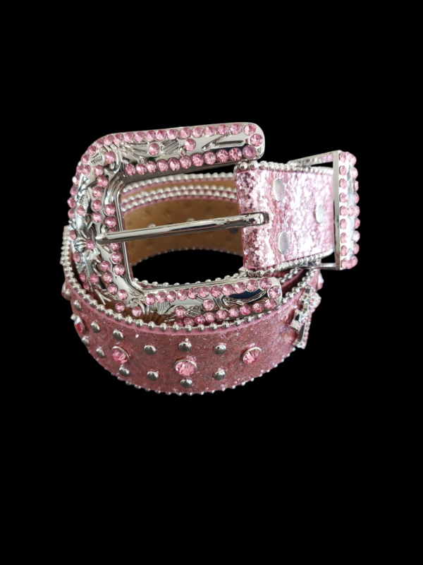 Pink Diamond and Cross Glitter Belt