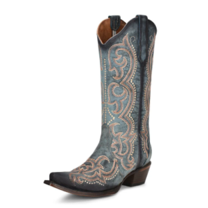 Circle G Blue Jean Embroidery Boots