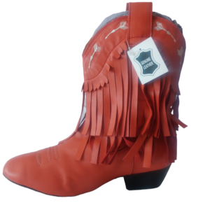 Leather Fringe 7" Boots