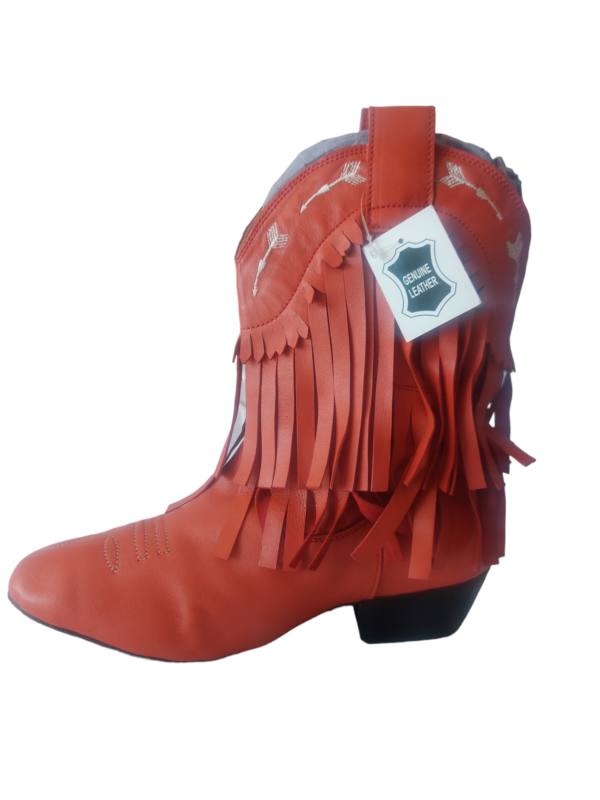 Leather Fringe 7" Boots