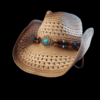 Woven Cowboy Hat with Beads