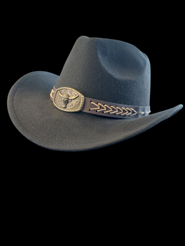 Felt Cowboy Hat with Longhorn - Image 2