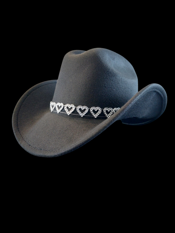 Felt Cowboy Hat with Hearts