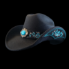 Felt Cowboy Hat with Turquoise Stone