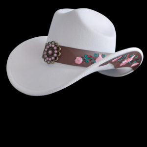 Felt Cowboy Hat with Floral Band