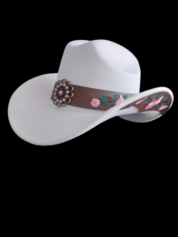 Felt Cowboy Hat with Floral Band